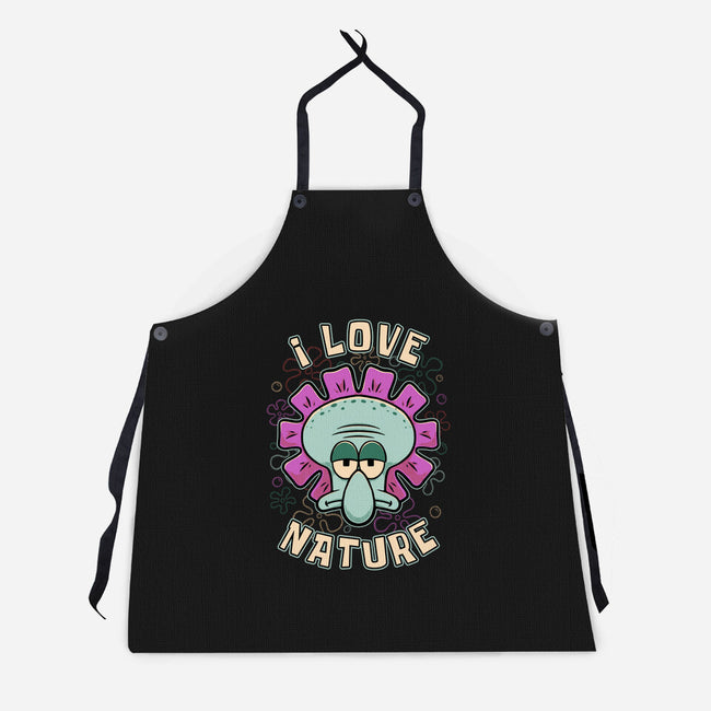 Squid Flower Spring-Unisex-Kitchen-Apron-Studio Mootant