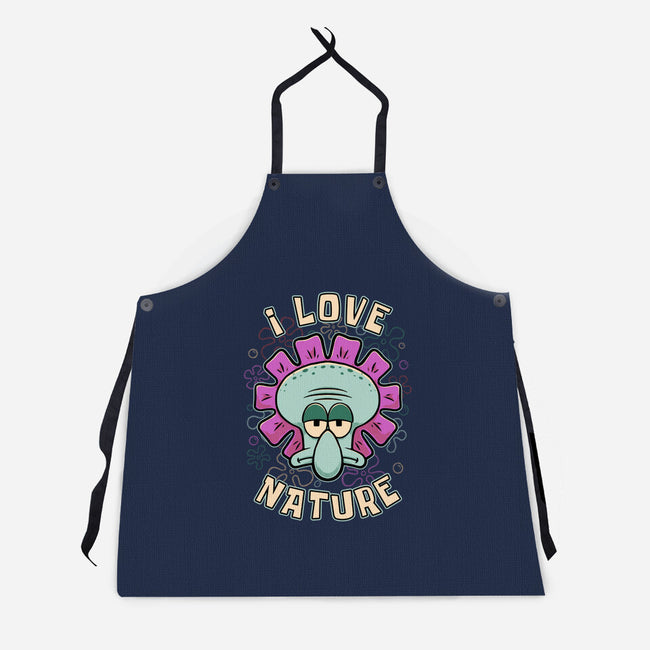 Squid Flower Spring-Unisex-Kitchen-Apron-Studio Mootant