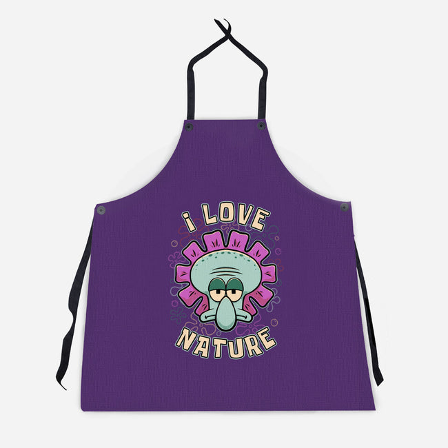 Squid Flower Spring-Unisex-Kitchen-Apron-Studio Mootant