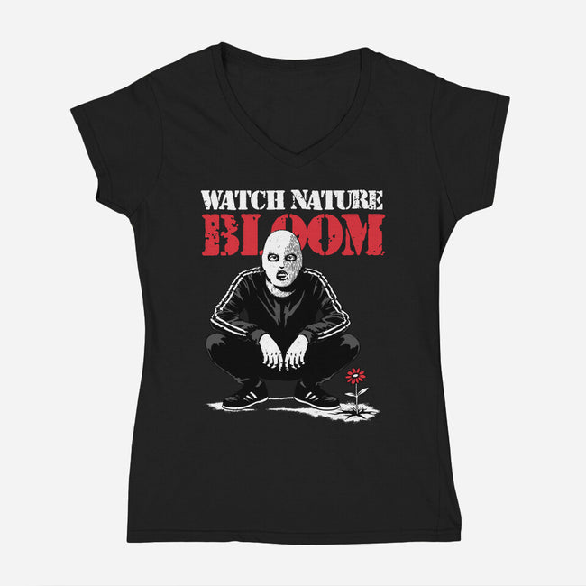 Squat Graffiti Spring-Womens-V-Neck-Tee-Studio Mootant