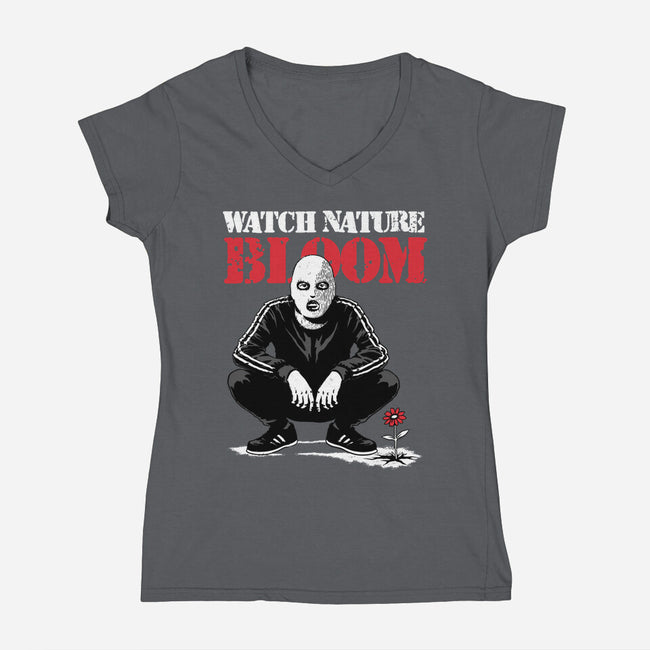 Squat Graffiti Spring-Womens-V-Neck-Tee-Studio Mootant