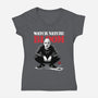 Squat Graffiti Spring-Womens-V-Neck-Tee-Studio Mootant