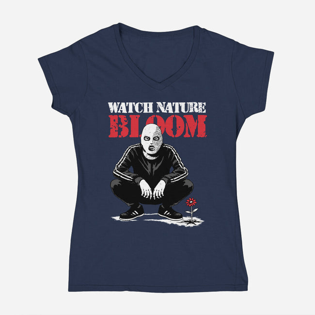 Squat Graffiti Spring-Womens-V-Neck-Tee-Studio Mootant
