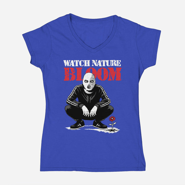 Squat Graffiti Spring-Womens-V-Neck-Tee-Studio Mootant