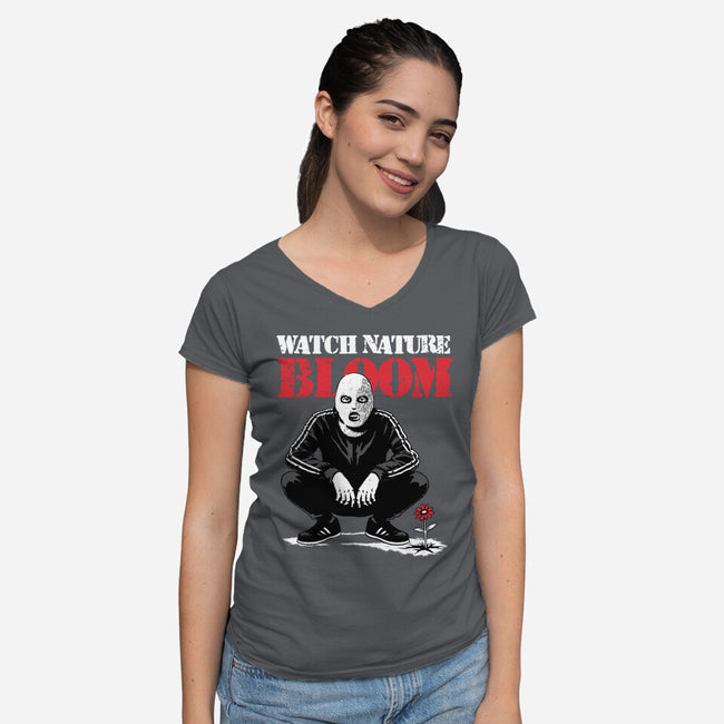 Squat Graffiti Spring-Womens-V-Neck-Tee-Studio Mootant
