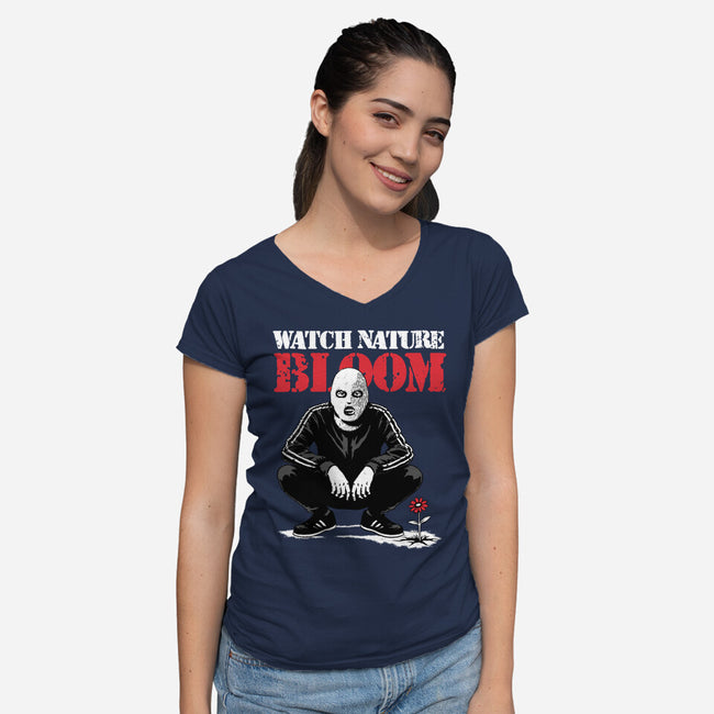 Squat Graffiti Spring-Womens-V-Neck-Tee-Studio Mootant