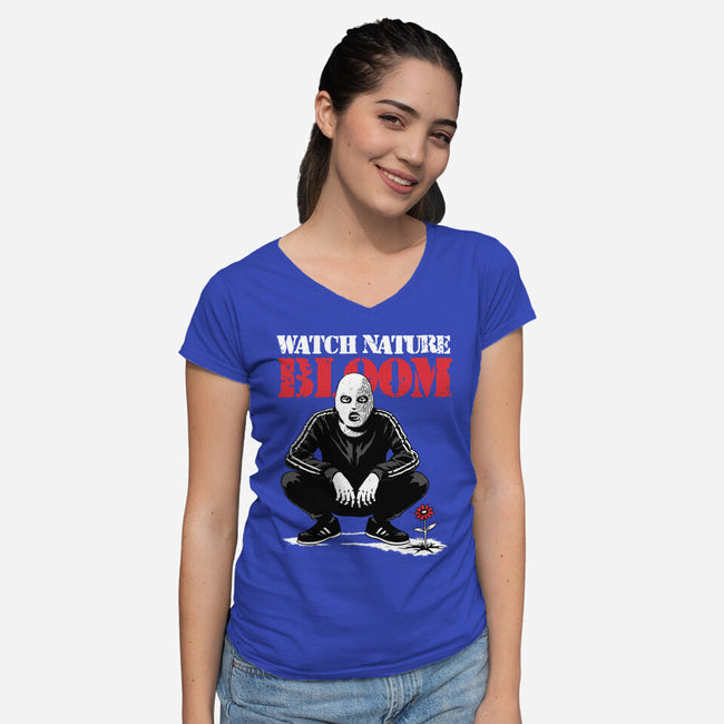 Squat Graffiti Spring-Womens-V-Neck-Tee-Studio Mootant