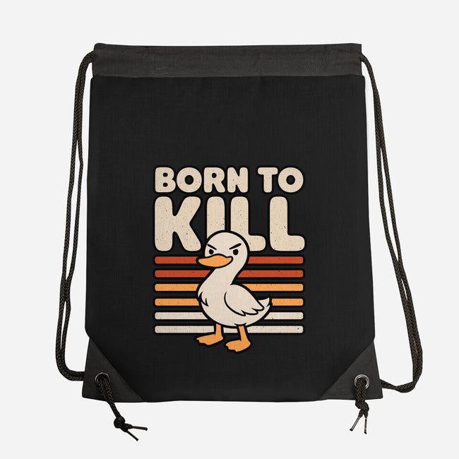 Cute Ironic Duck-None-Drawstring-Bag-Studio Mootant