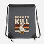 Cute Ironic Duck-None-Drawstring-Bag-Studio Mootant
