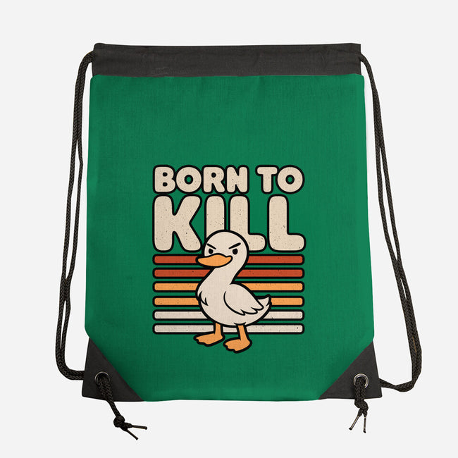 Cute Ironic Duck-None-Drawstring-Bag-Studio Mootant