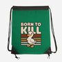 Cute Ironic Duck-None-Drawstring-Bag-Studio Mootant