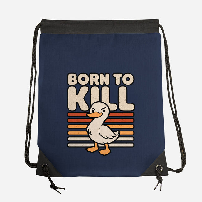 Cute Ironic Duck-None-Drawstring-Bag-Studio Mootant