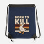 Cute Ironic Duck-None-Drawstring-Bag-Studio Mootant