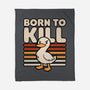 Cute Ironic Duck-None-Fleece-Blanket-Studio Mootant