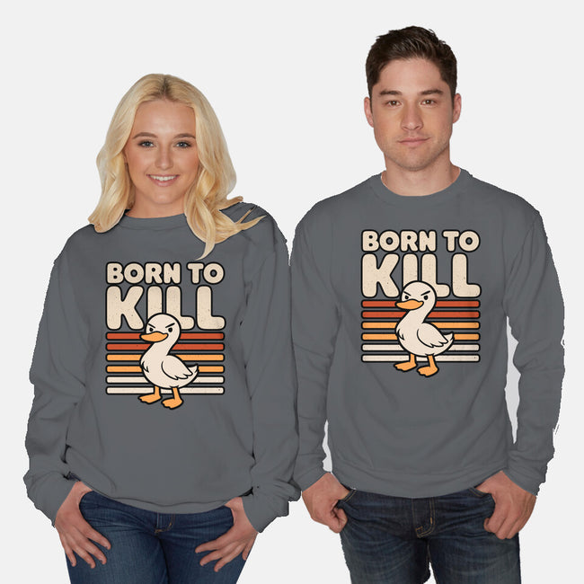 Cute Ironic Duck-Unisex-Crew Neck-Sweatshirt-Studio Mootant
