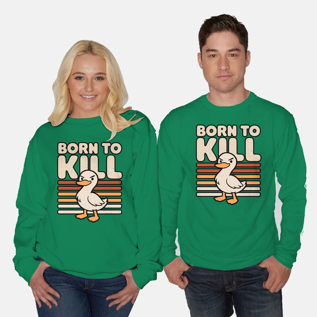 Cute Ironic Duck-Unisex-Crew Neck-Sweatshirt-Studio Mootant