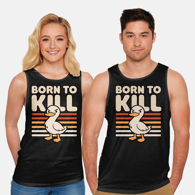 Cute Ironic Duck-Unisex-Basic-Tank-Studio Mootant