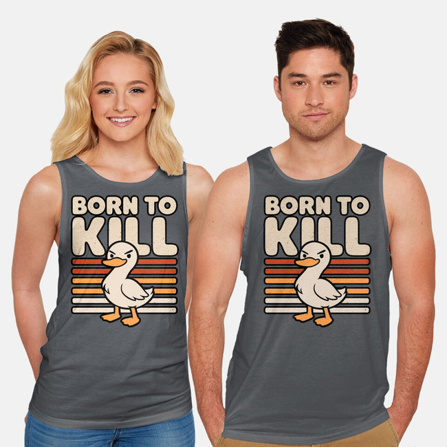Cute Ironic Duck-Unisex-Basic-Tank-Studio Mootant