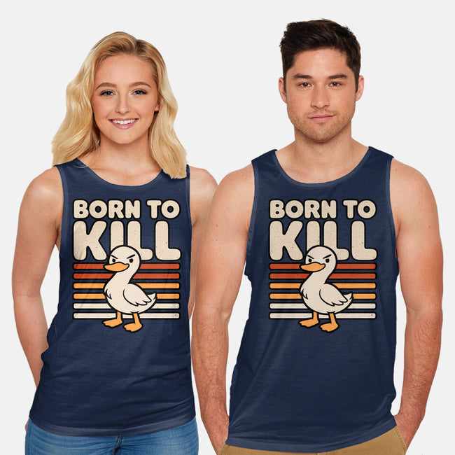Cute Ironic Duck-Unisex-Basic-Tank-Studio Mootant