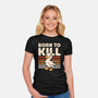 Cute Ironic Duck-Womens-Fitted-Tee-Studio Mootant
