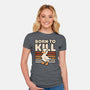 Cute Ironic Duck-Womens-Fitted-Tee-Studio Mootant