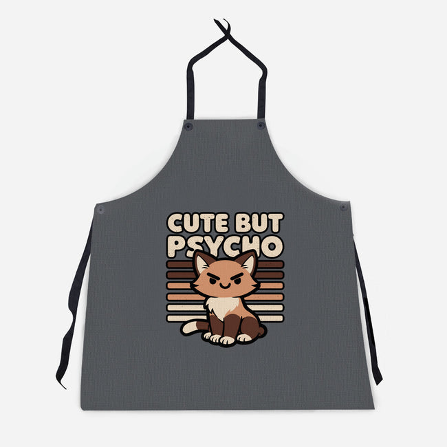 Cute Ironic Cat-Unisex-Kitchen-Apron-Studio Mootant