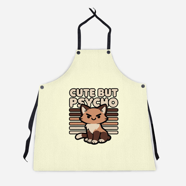 Cute Ironic Cat-Unisex-Kitchen-Apron-Studio Mootant