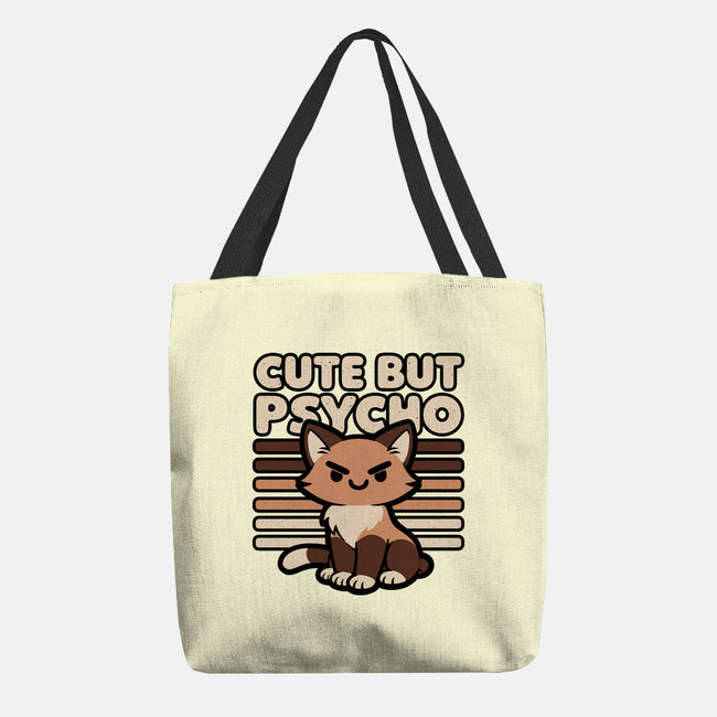 Cute Ironic Cat-None-Basic Tote-Bag-Studio Mootant