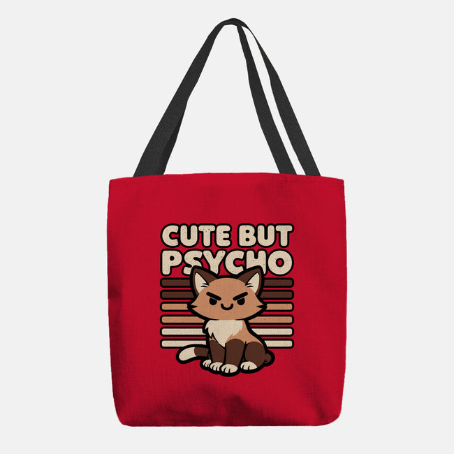 Cute Ironic Cat-None-Basic Tote-Bag-Studio Mootant