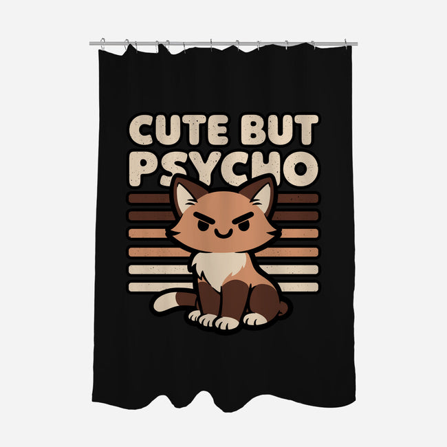 Cute Ironic Cat-None-Polyester-Shower Curtain-Studio Mootant