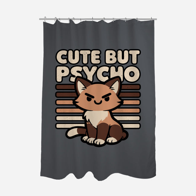 Cute Ironic Cat-None-Polyester-Shower Curtain-Studio Mootant