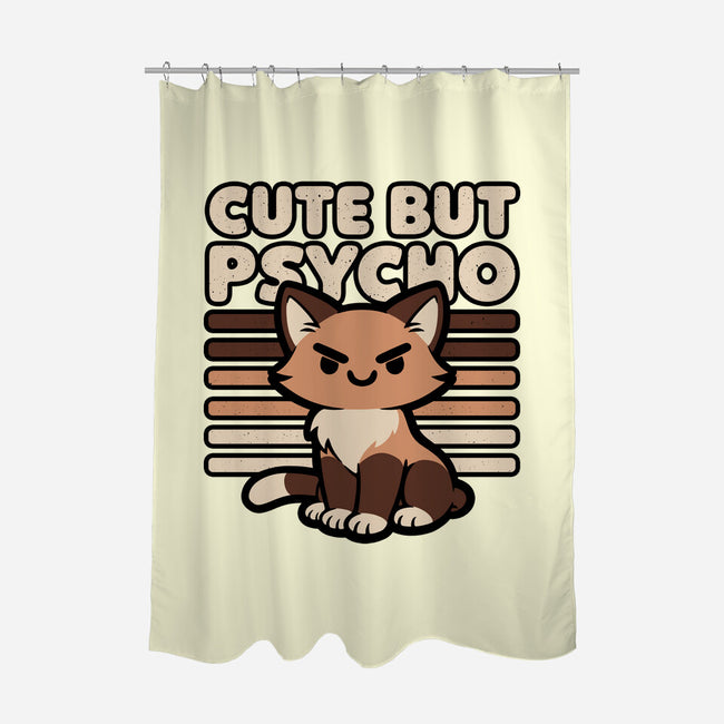 Cute Ironic Cat-None-Polyester-Shower Curtain-Studio Mootant