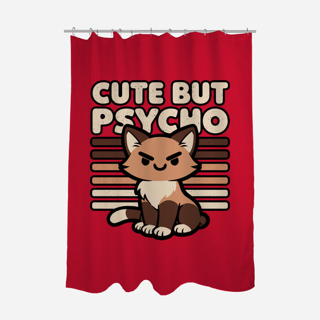 Cute Ironic Cat-None-Polyester-Shower Curtain-Studio Mootant