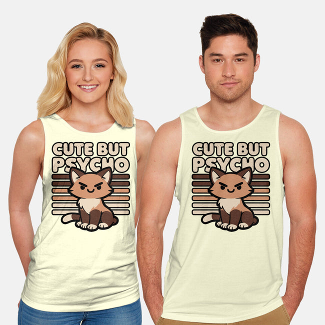 Cute Ironic Cat-Unisex-Basic-Tank-Studio Mootant
