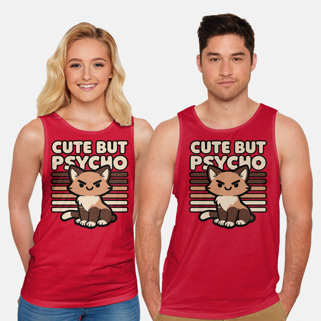 Cute Ironic Cat-Unisex-Basic-Tank-Studio Mootant