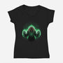 Triforce Tyrant Aura-Womens-V-Neck-Tee-Astrobot Invention
