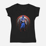 Super Soldier Linework Emblem-Womens-V-Neck-Tee-Astrobot Invention