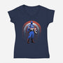Super Soldier Linework Emblem-Womens-V-Neck-Tee-Astrobot Invention