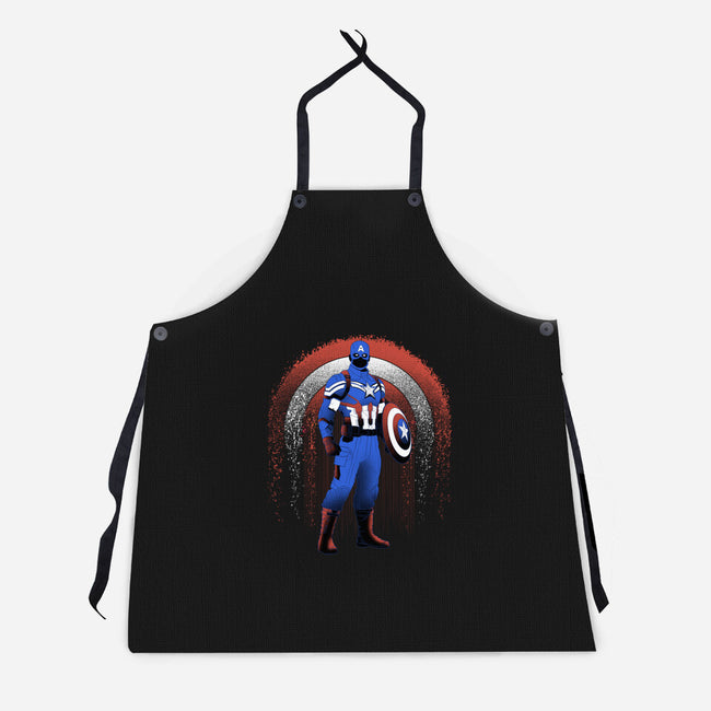 Super Soldier Linework Emblem-Unisex-Kitchen-Apron-Astrobot Invention