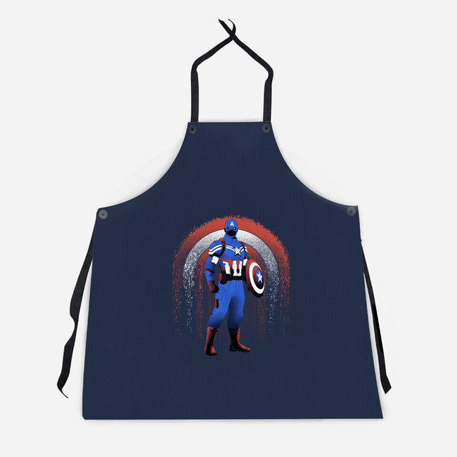 Super Soldier Linework Emblem-Unisex-Kitchen-Apron-Astrobot Invention
