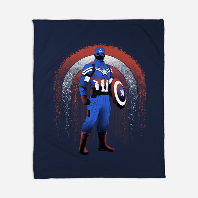 Super Soldier Linework Emblem-None-Fleece-Blanket-Astrobot Invention