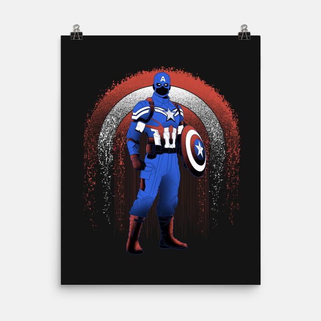 Super Soldier Linework Emblem-None-Matte-Poster-Astrobot Invention
