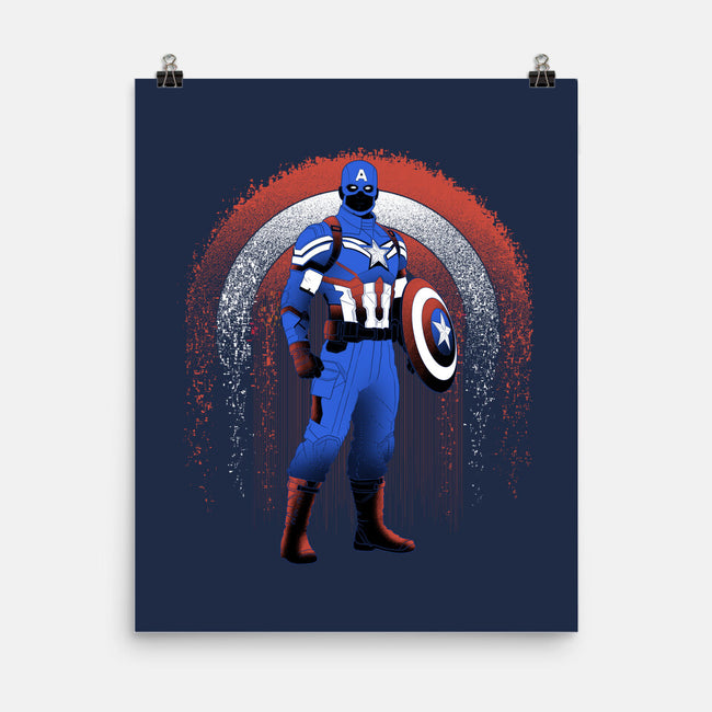 Super Soldier Linework Emblem-None-Matte-Poster-Astrobot Invention