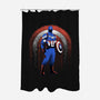 Super Soldier Linework Emblem-None-Polyester-Shower Curtain-Astrobot Invention