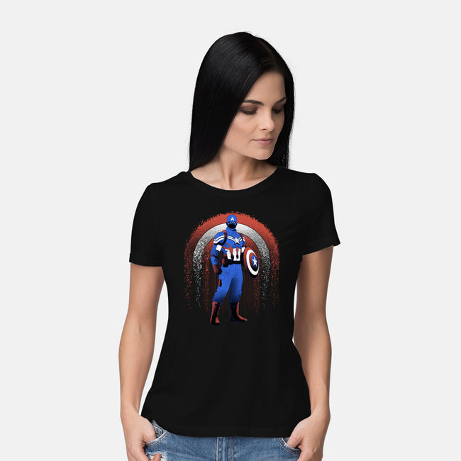 Super Soldier Linework Emblem-Womens-Basic-Tee-Astrobot Invention