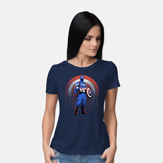 Super Soldier Linework Emblem-Womens-Basic-Tee-Astrobot Invention