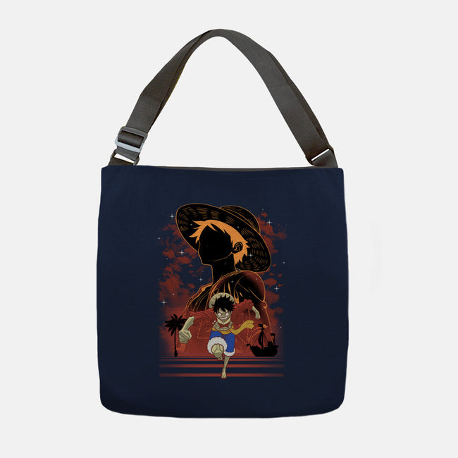 Rubber Pirate Shadow Lineart-None-Adjustable Tote-Bag-Astrobot Invention