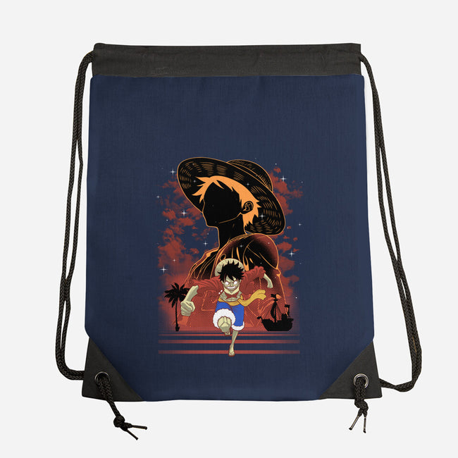 Rubber Pirate Shadow Lineart-None-Drawstring-Bag-Astrobot Invention