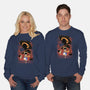 Rubber Pirate Shadow Lineart-Unisex-Crew Neck-Sweatshirt-Astrobot Invention