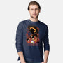 Rubber Pirate Shadow Lineart-Mens-Long Sleeved-Tee-Astrobot Invention